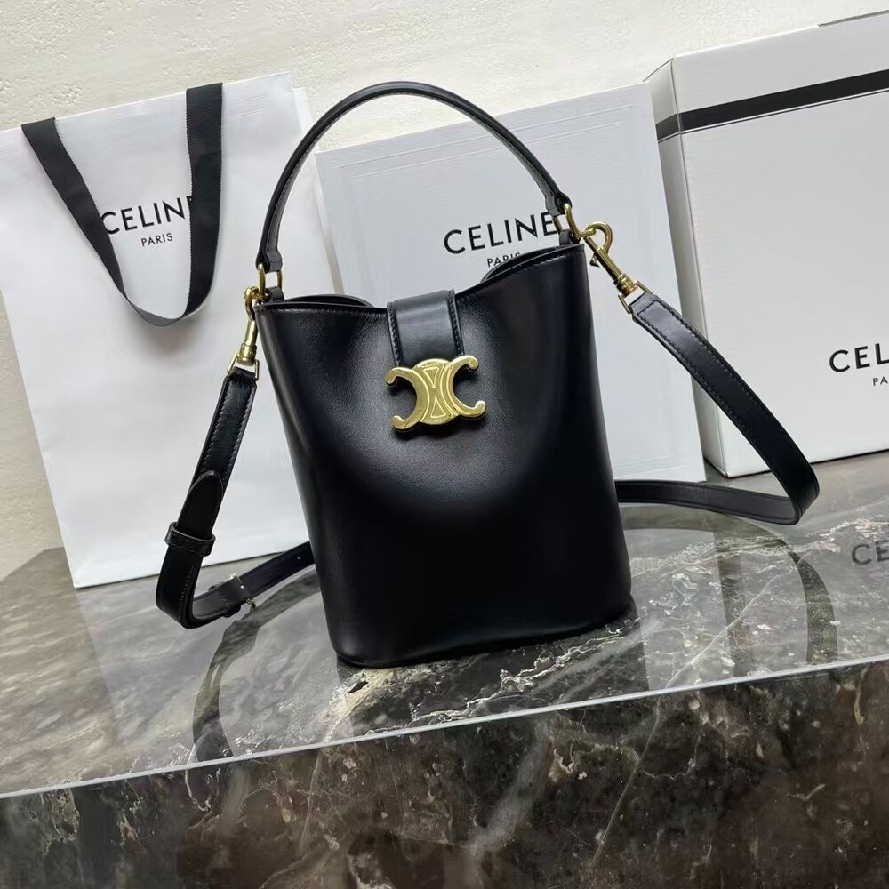 CELINE LOUISE MEDIUM BUCKET BAG IN SMOOTH CALFSKIN